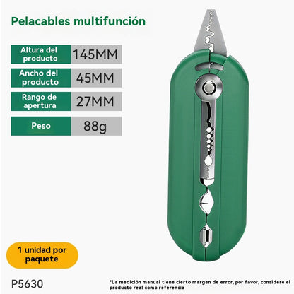🔥🛠️Mini pelacables multifuncional, múltiples funciones en una sola pieza: ✅ pelado de cables ✅ corte de cables ✅ división de cables ✅ sujeción de cables