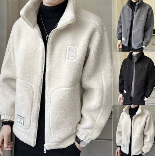 【L-6XL】Zimní fleecová bunda, bavlněná bunda, zesílená bavlněná bunda z jehněčí vlny, teplá bunda