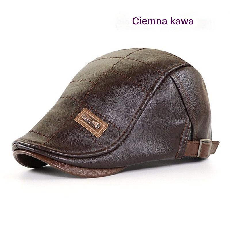 🔥 🔥 Kapa u retro stilu, od visokokvalitetne prirodne kože, savršeno se uklapa u sve – 4190315