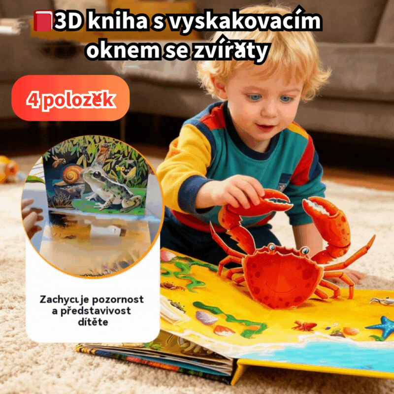 🎁🎁 3D kniha se zvířátky