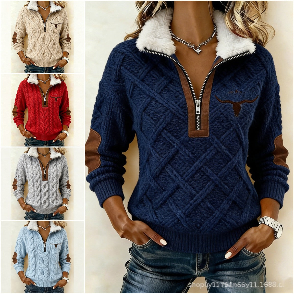 🏆【S-3XL】Niespodzianka na ograniczony czas: 50% zniżki!🔥🔥 Bluza z długim rękawem i nadrukiem oraz futrzany kardigan - 4221648