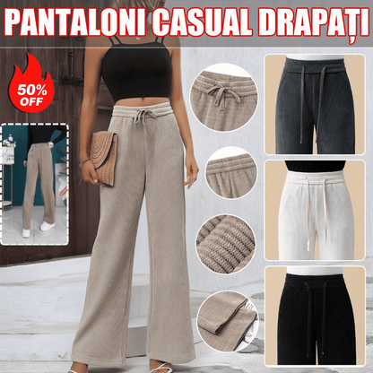 🔥【M-3XL】Νέο βελούδινο casual παντελόνι με φαρδιά μπατζάκια, πολύ άνετο στη χρήση.