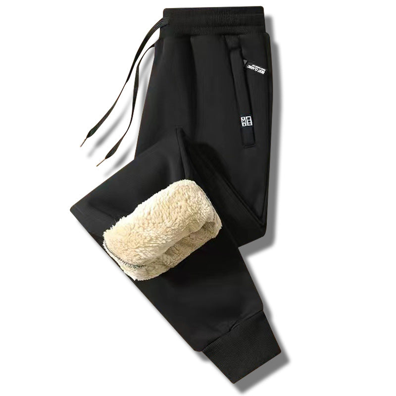 👖🔥【M-5XL】2024 Zimní pánské zimní jehněčí vlna zahuštěná ležérní teplé tepláky✅【40-100kg】