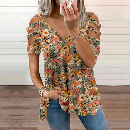 🔥👚【S-3XL】2026 nová letní dámská módní trička s potiskem jsou pohodlná a prodyšná