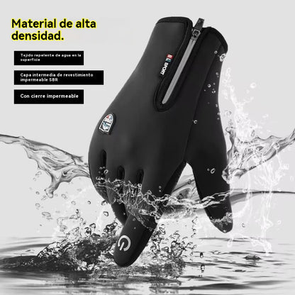 ❄️⛷️Otoño e invierno al aire libre ciclismo escalada guantes de esquí cálidos guantes de lana impermeables a prueba de viento🧤