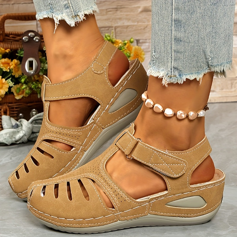 🔥【34-44】Dámské ležérní sandály na klínku, prodyšné a pohodlné