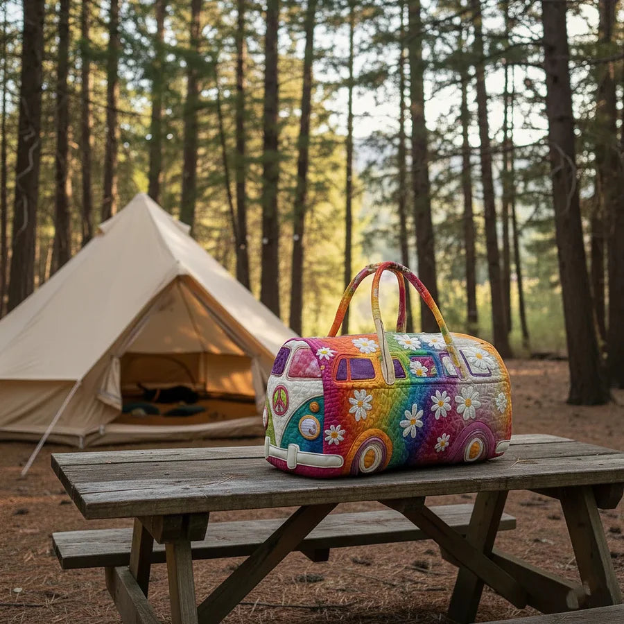 🌷👜Bolsa de viaje acolchada Hippie Van