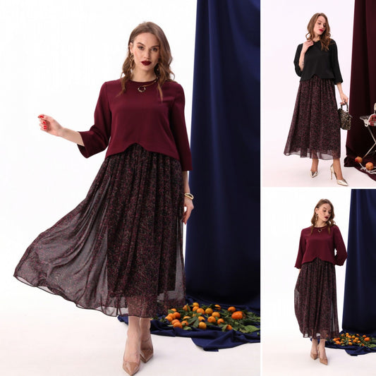 💖💖【S-5XL】 Nové vysoce kvalitní podzimní a zimní elegantní šaty