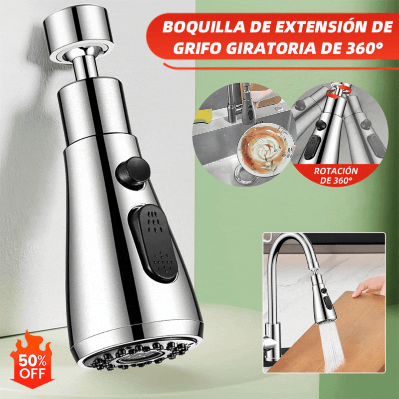 Extensor Giratorio para Grifo de Cocina 360° 🚰✨