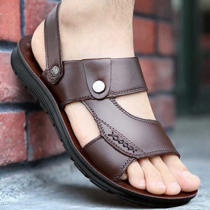 2025 Pánské sandály Kožené sandály Velké slingback sandály Plážová turistická obuv pro každý den Voděodolné Prodyšné-3943533