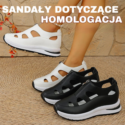 ✨【50% zniżki】✅️Letnie, nowe sandały damskie na grubej podeszwie z wycięciami na lato 2026🩰