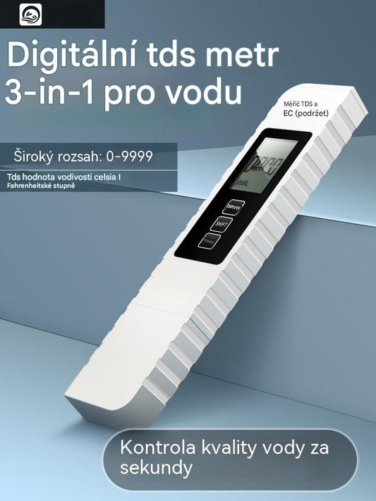 💧Kupte 1, druhý dostanete zdarma🔍 Digitální vodoměr TDS 3 v 1 – Zkontrolujte kvalitu vody během několika sekund ✨
