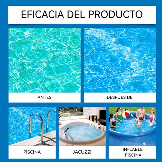 ⏰💦Compra 1 y recibe 1 gratis🏊‍♂️ Líquido Clarificador para Piscinas – Agua Transparente en Horas, Sin Esfuerzo ✨