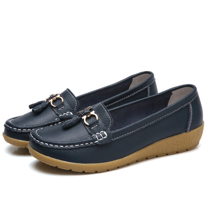 【35-44】Nové jarní a letní módní dámské kožené boty.