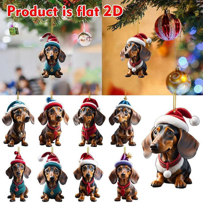 30%OFF🎄【9 piezas】🐕 Adornos navideños para el árbol con forma de cachorros