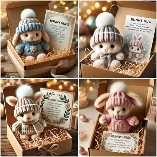 🎉Týdenní speciální slevy🐇Mini objetí zajíčka, ručně vyráběné, roztomilé velikonoční dárky🎁
