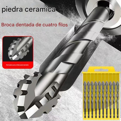 🥇【3+4+5+6+8+10+12mm】Broca excéntrica de acero de tungsteno superduro de séptima generación con borde dentado