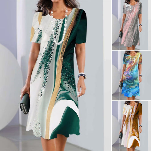 🔥👗【XS-8XL】2026 dámské sexy šaty s kulatým výstřihem