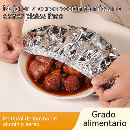 🔥🔥【50/100 piezas】🍎🔥 Cubierta térmica de papel de aluminio apto para alimentos