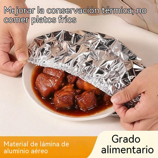 🔥🔥【50/100 piezas】🍎🔥 Cubierta térmica de papel de aluminio apto para alimentos