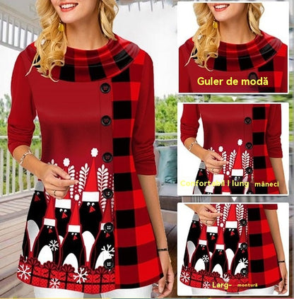 🔥【S-5XL】Wygodna i stylowa koszulka 3D z okrągłym dekoltem i nadrukiem w świątecznym stylu-4160679