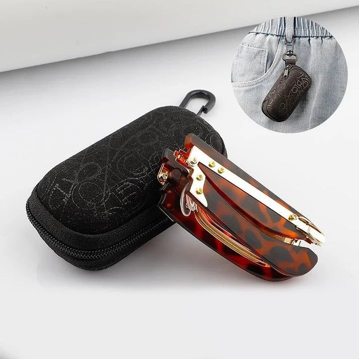 🔥【Kup 1, a 1 dostaniesz gratis】Składane okulary do czytania z filtrem światła niebieskiego i etui na okulary - 4226182