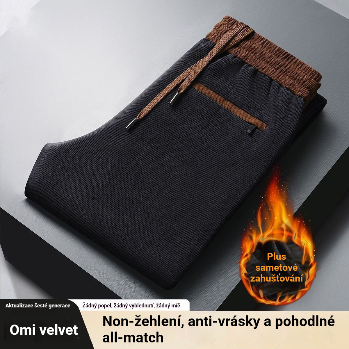 🔥Pánské všestranné volné kalhoty pro volný čas s fleecovou podšívkou pro větší ochranu.