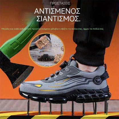 🥾🔥Knauf εργαστικές μπότες, κατάλληλες για καθημερινή χρήση, ανθεκτικές σε κρούση και διάτρηση, με ατσάλινη μύτη, άνετα προστατευτικά παπούτσια, αντιολισθητικά.