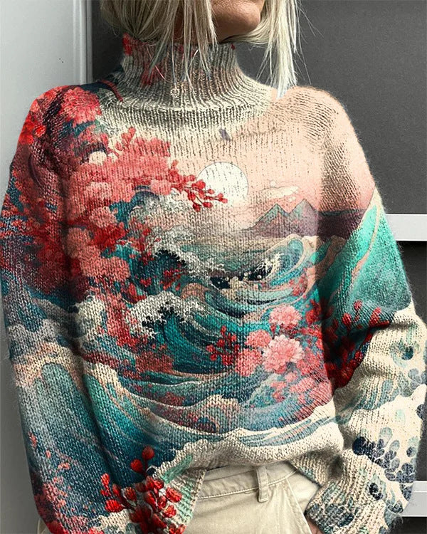 【M-5XL】👍🌺Nový silný potištěný ležérní svetr s kapucí