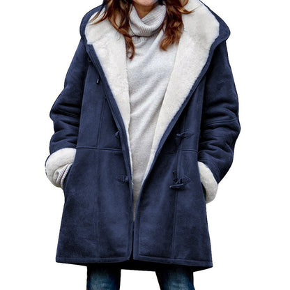 🐏🥼💖2026 Abrigo de mujer elegante y cálido de ante con forro polar, S-5XL, abrigo de invierno/para el día a día