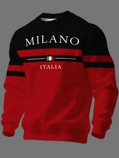 ✨🌟👕【S-6XL】Pánské mikiny s potiskem „Milano Italia“