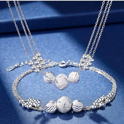 【🎁 Kup 1, odbierz 1 za darmo】🔥【Bransoleta + Przypinka】✨ Komplet biżuterii z bransoletą z wygrawerowanym srebrem -4173571