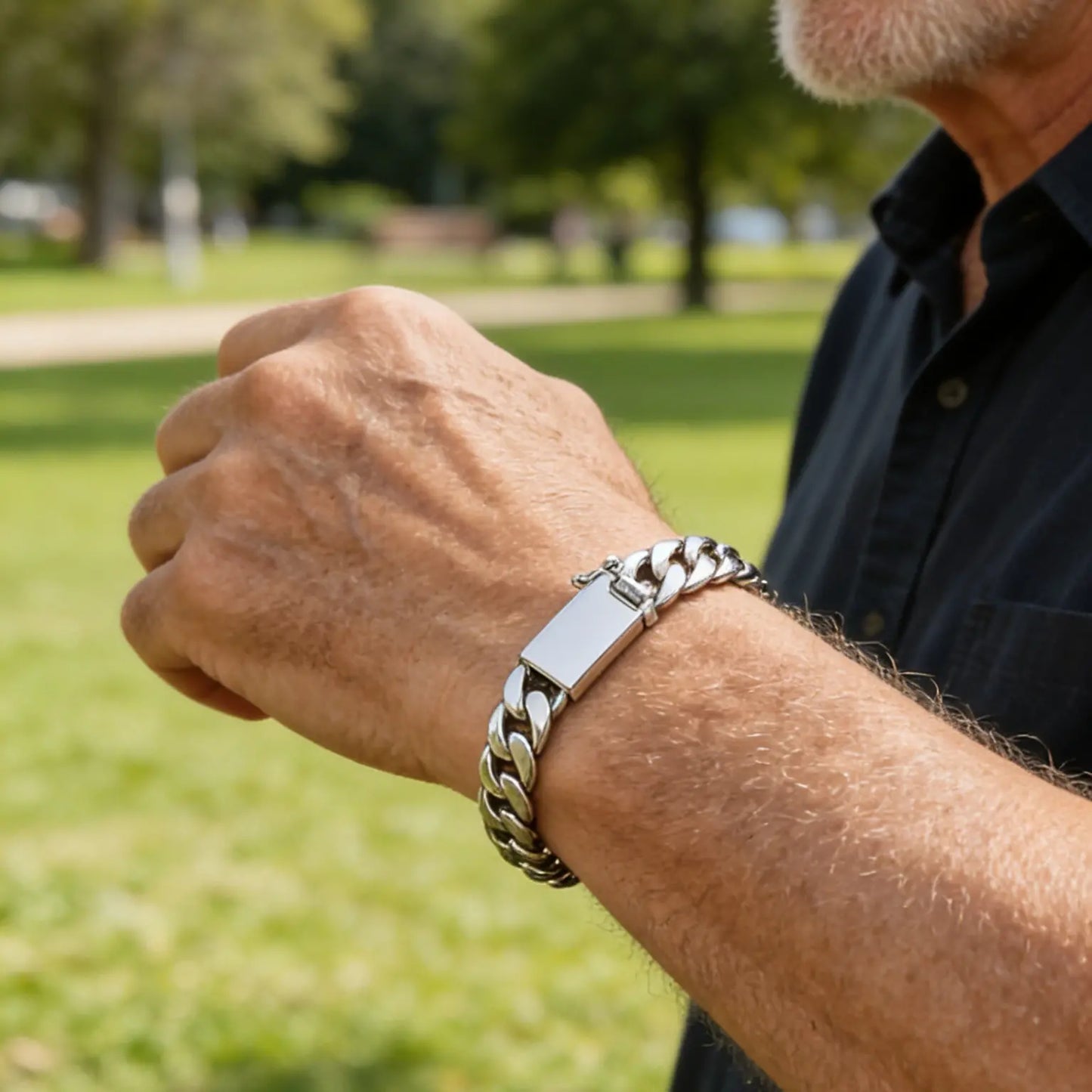 ✨✨[Compra uno, llévate otro gratis] 🎁Pulsera de plata de moda 2026 para hombres y mujeres