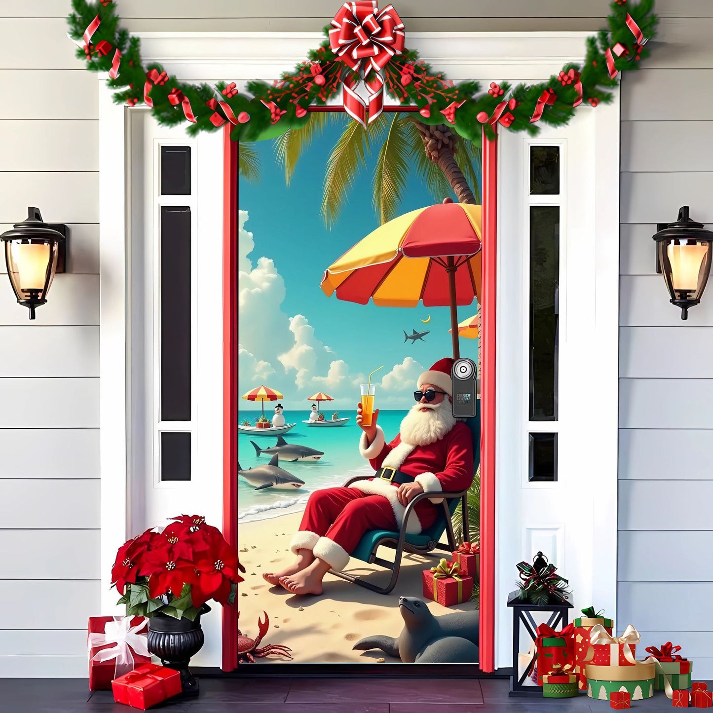 🎄Předčasný vánoční výprodej: Kupte jeden a druhý dostanete zdarma 🎅vánoční dekorace na dveře🎅