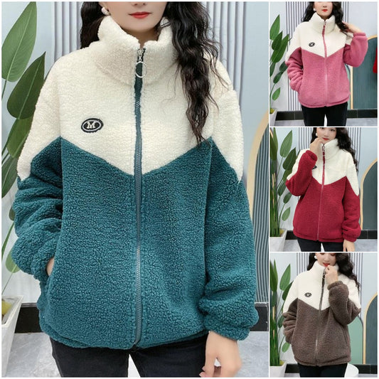 🐏【M-4XL】Zimowa kurtka polarowa, kurtka bawełniana, wzmocniona kurtka bawełniana z wełny jagnięcej, ciepła kurtka