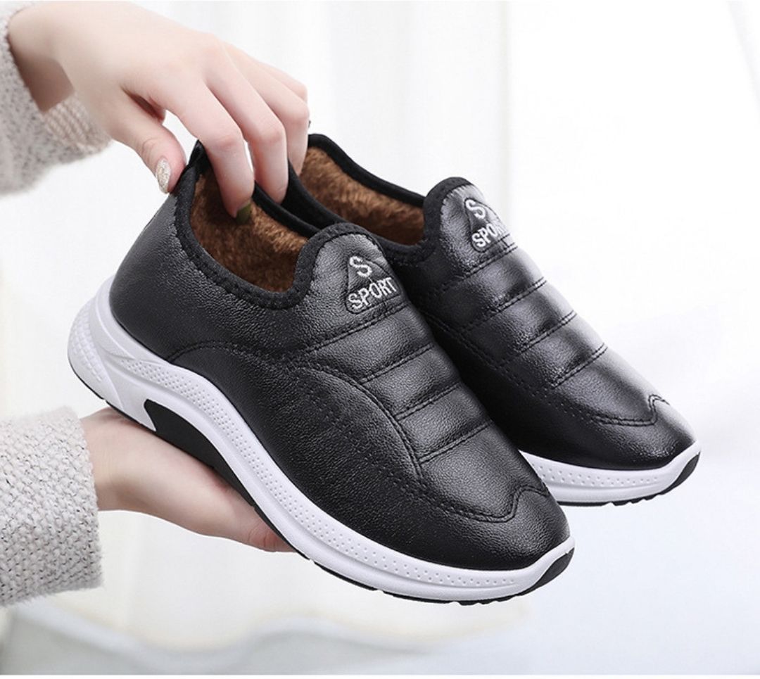 【36-41】 Ploché teplé nepromokavé a hřejivé bavlněné boty