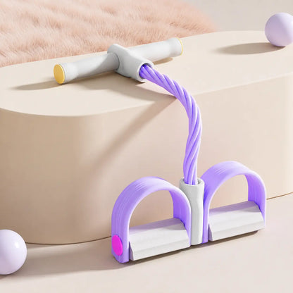 💜 Banda de resistencia multifuncional 💪 con soporte para los pies: ejercicios abdominales en la comodidad de tu hogar