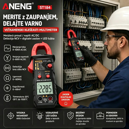 🔥【Časovno omejena ponudba】🛠️Pametni digitalni kleščni multimeter, večfunkcijski kleščni multimeter za električarje✅Visokonatančni kleščni multimeter✅Popolnoma samodejno prepoznavanje.
