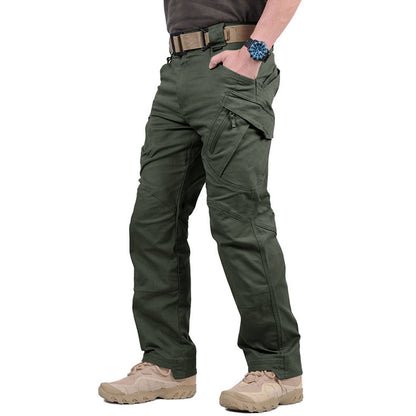 👖【S-5XL】Voděodolné outdoorové taktické kalhoty odolné proti opotřebení s více kapsami-3730507