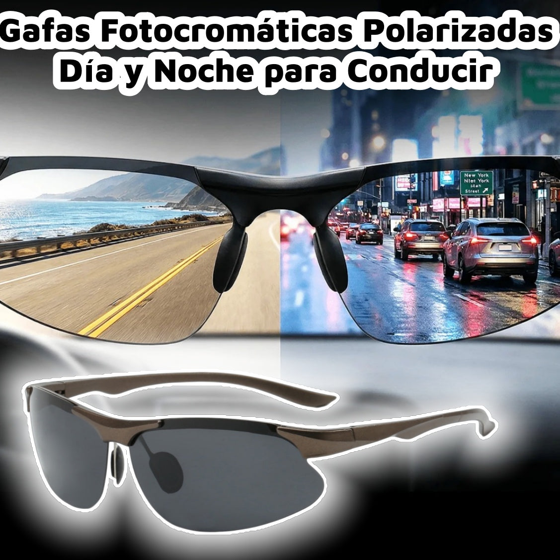 🕶️ Gafas Fotocromáticas Polarizadas Día y Noche para Conducir 🚗