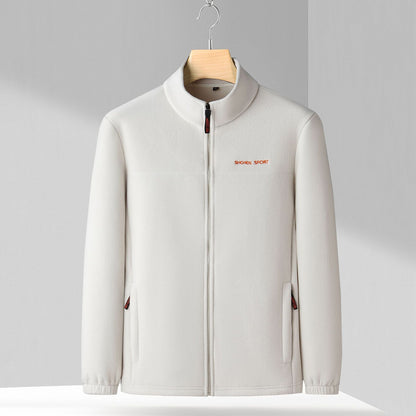 🧥🍂Pánská podzimní a zimní polar fleecová bunda, fleecová bunda s vysokým límcem pro mladé muže a muže středního věku