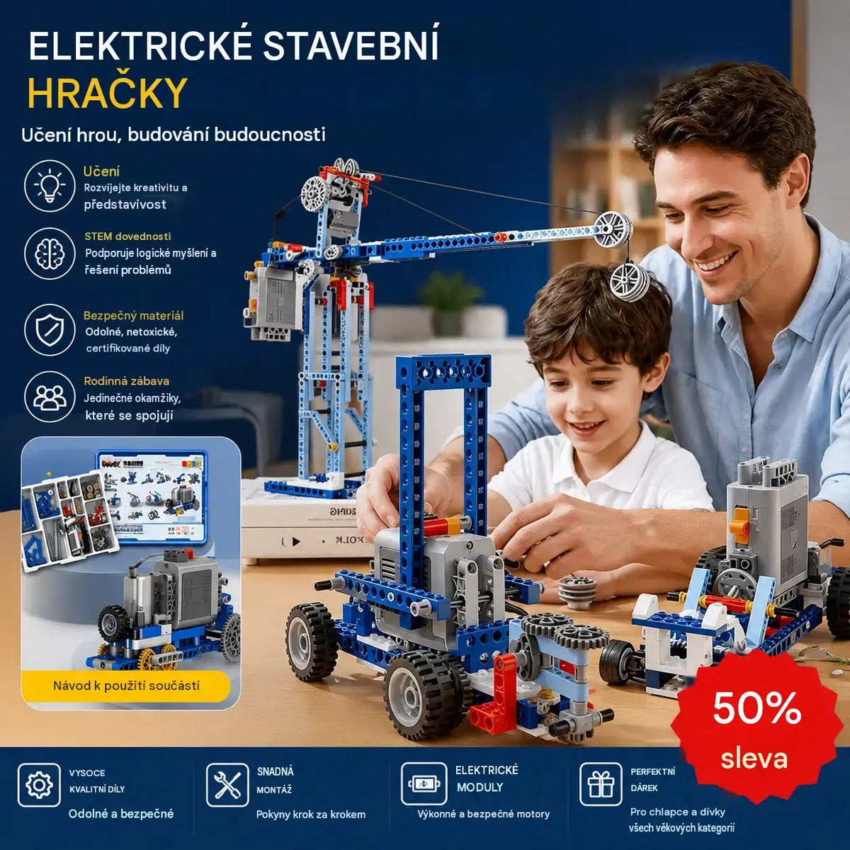 🔥【312 kusů】🤖🧩Elektrický stavebnicový robot pro děti