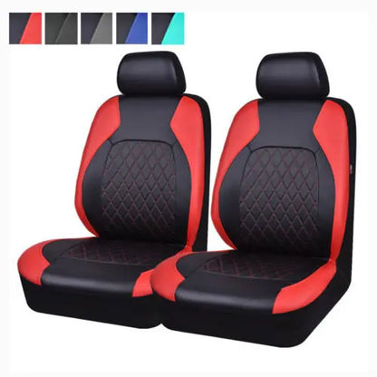 🔥 【50% de descuento】[Juego de dos piezas: 1 funda para el respaldo + 1 funda para el asiento delantero]🚗🚗Juego universal de fundas para asientos de coche de cuero suave