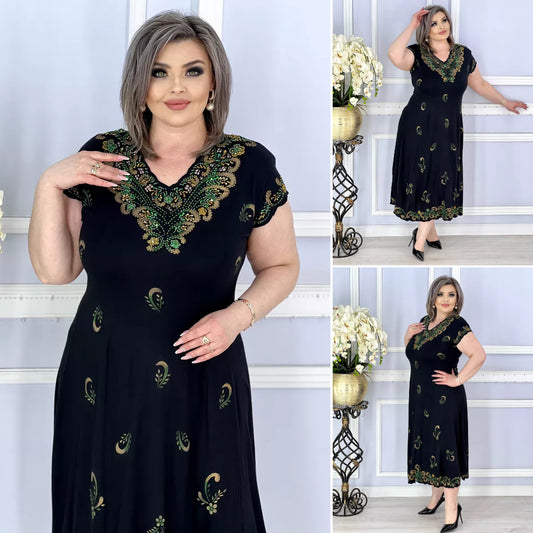 🌸【S-5XL】2025 Elegantní potištěné a vyšívané šaty