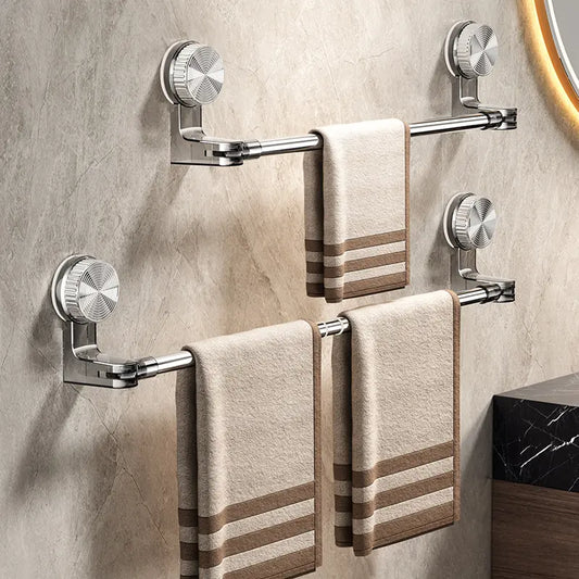 🎁【¡50% de descuento el último día!】✨🚿Diseño ligero y sin perforaciones —Toallero retráctil con ventosa