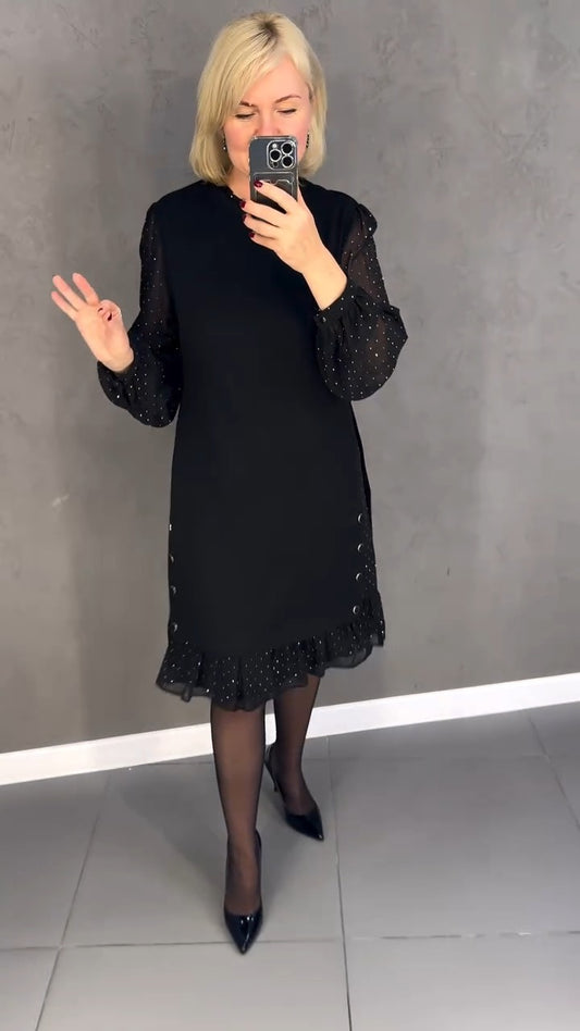 💖💖【S-5XL】🍁🍂Nový styl podzim a zima elegantní podzimní a zimní šaty-3834474