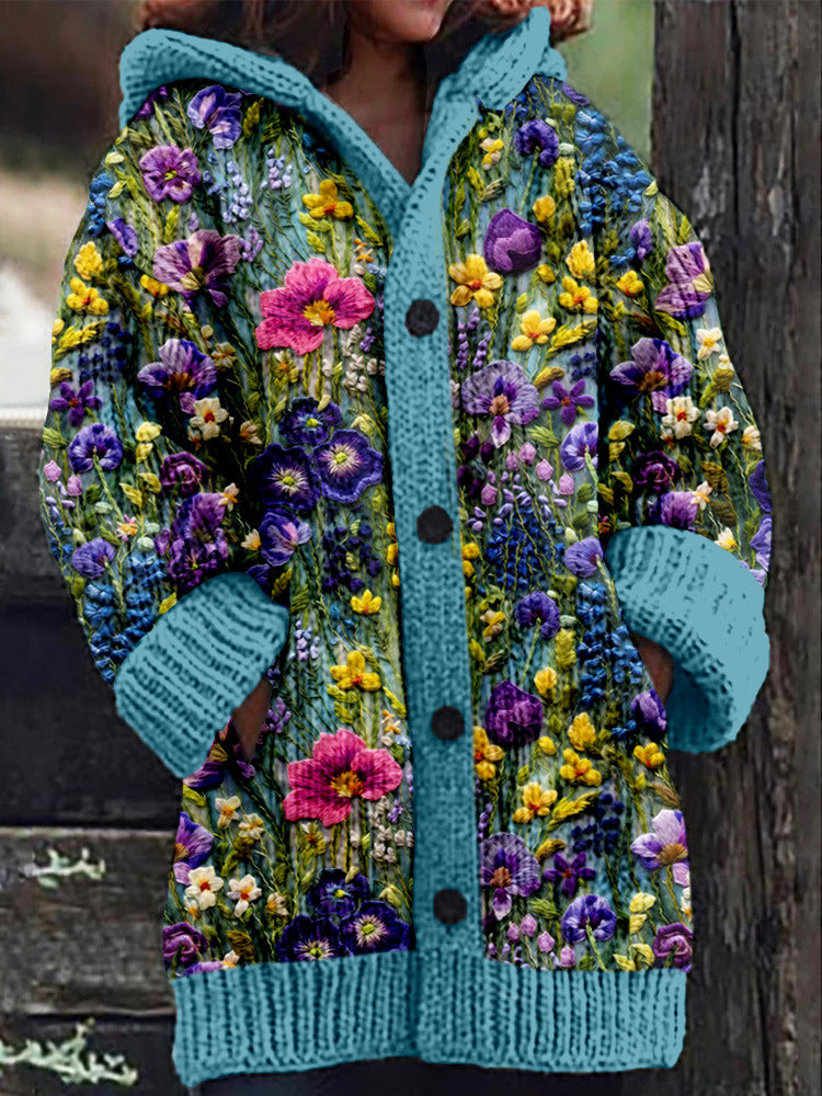 🔥🩰🎀【S-6XL】Nueva colección otoño/invierno 2026. Chaqueta retro de alta calidad, amplia, con capucha y botones.