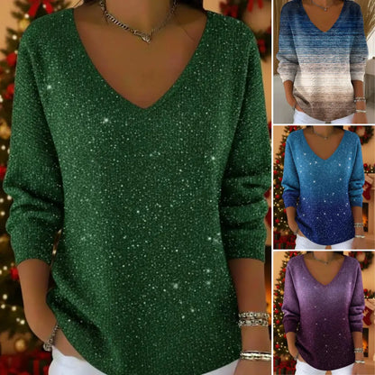 👚👚Nuevo suéter de manga larga con cuello en V para mujer, otoño/invierno 2026
