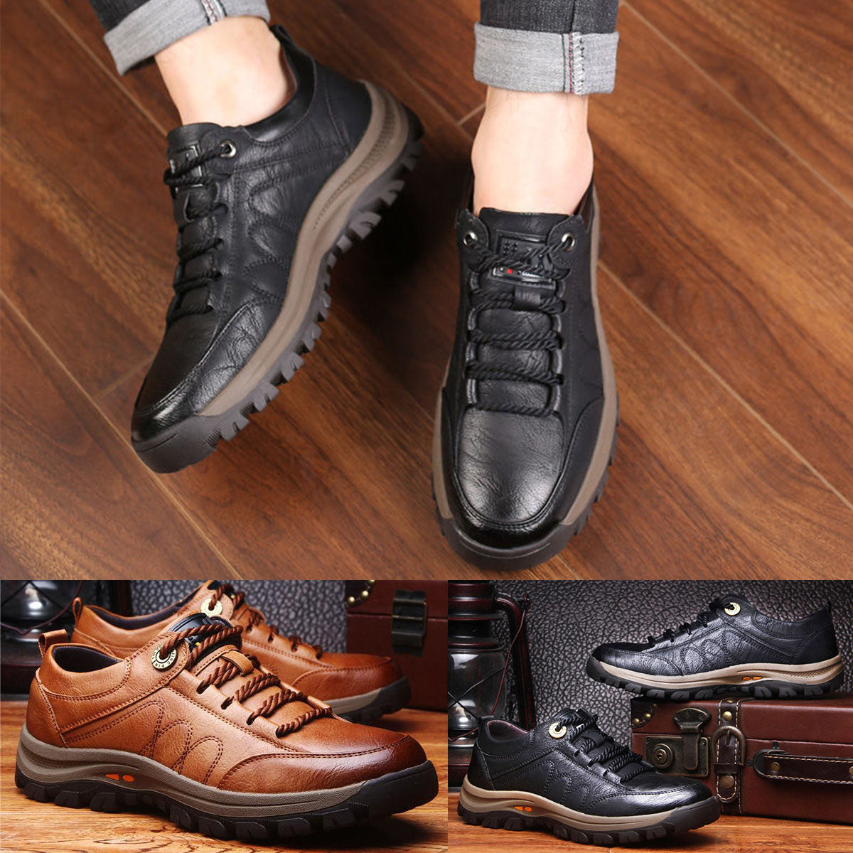 😎👍【39-48】 Sezon jesień/zima 2025. Nowsze modne buty górskie męskie, luźne buty sportowe-4172464