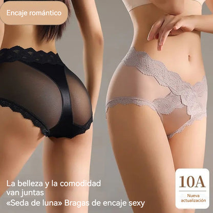 🔥（6 piezas）🍑 Braguitas de encaje de talle alto que realzan las caderas: ¡consigue al instante un trasero con forma de melocotón! ✨
